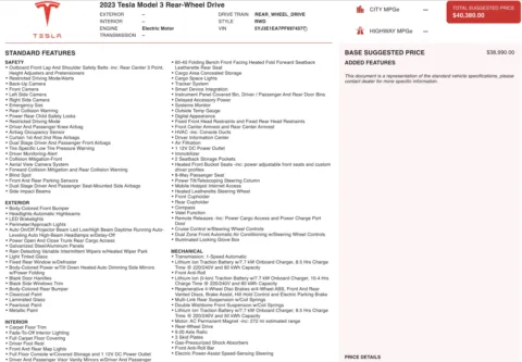 Photos of 2023 Tesla Model 3 for sale in Alvin, TX at Auto Boutique Texas