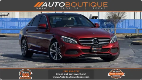 Red 2018 MERCEDES-B C 300 for sale in Alvin, TX