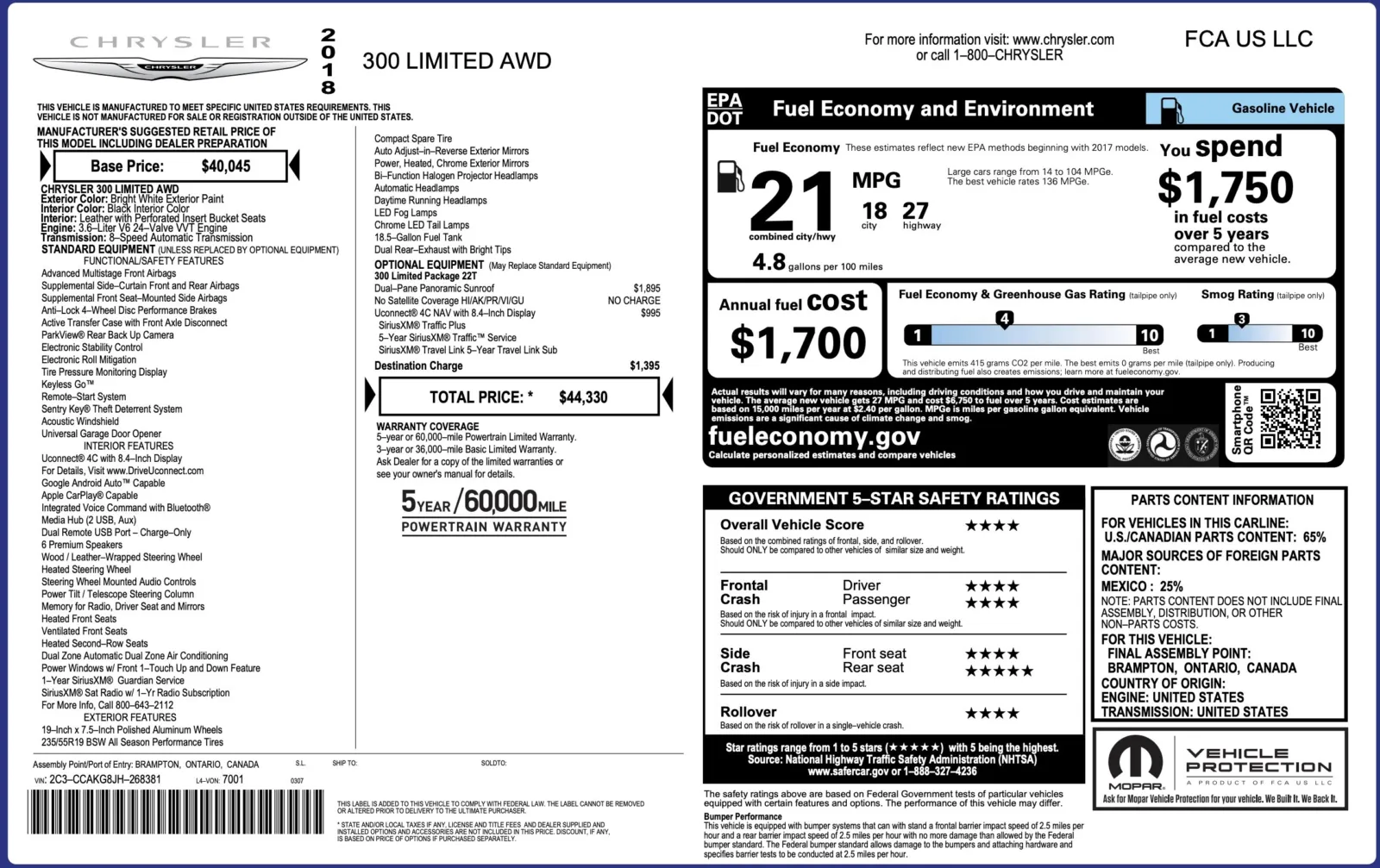 2018 Chrysler 300 Limited for sale in Alvin, TX