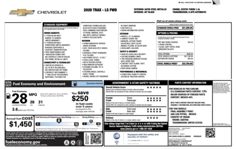 Photos of 2020 Chevrolet Trax LS for sale in Alvin, TX at Auto Boutique Texas