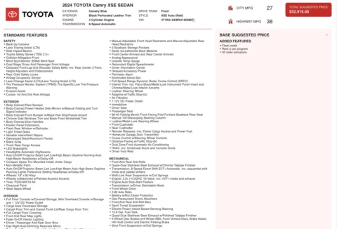 Photos of 2024 Toyota Camry XSE for sale in Alvin, TX at Auto Boutique Texas