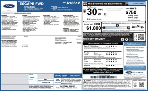 Photos of 2024 Ford Escape ST-Line for sale in Alvin, TX at Auto Boutique Texas