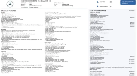 Photos of 2020 Mercedes-Benz CLS 450 for sale in Alvin, TX at Auto Boutique Texas