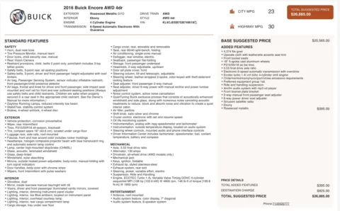 Photos of 2016 Buick Encore for sale in Alvin, TX at Auto Boutique Texas