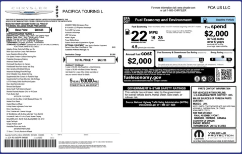 Photos of 2023 Chrysler Pacifica Touring L for sale in Alvin, TX at Auto Boutique Texas