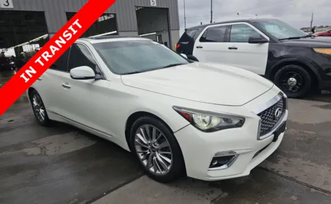 White 2019 INFINITI Q50 3.0t LUXE for sale in Alvin, TX