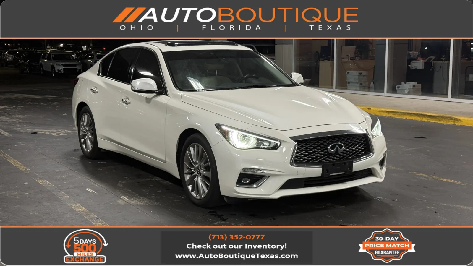 White 2019 INFINITI Q50 3.0t LUXE for sale in Alvin, TX