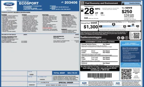 Photos of 2018 Ford EcoSport Titanium for sale in Alvin, TX at Auto Boutique Texas