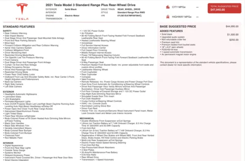 Photos of 2021 Tesla Model 3 Standard Range Plus for sale in Alvin, TX at Auto Boutique Texas