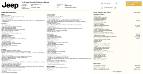 Photos of 2015 Jeep Wrangler Unlimited Sahara for sale in Alvin, TX at Auto Boutique Texas