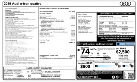 Photos of 2019 Audi e-tron Premium Plus for sale in Alvin, TX at Auto Boutique Texas