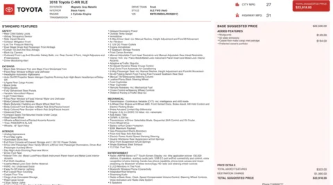 Photos of 2018 Toyota C-HR XLE for sale in Alvin, TX at Auto Boutique Texas