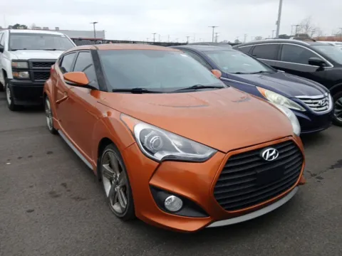 Orange 2013 Hyundai Veloster Turbo w Black Int for sale in Alvin, TX