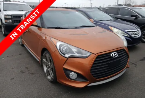 Orange 2013 Hyundai Veloster Turbo w Black Int for sale in Alvin, TX