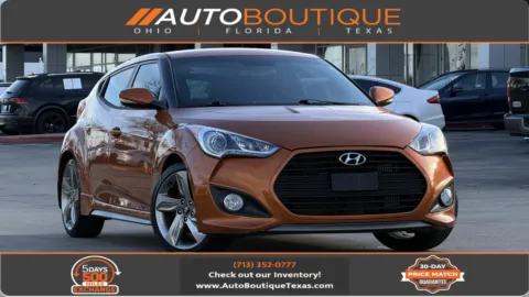 Orange 2013 Hyundai Veloster Turbo w Black Int for sale in Alvin, TX