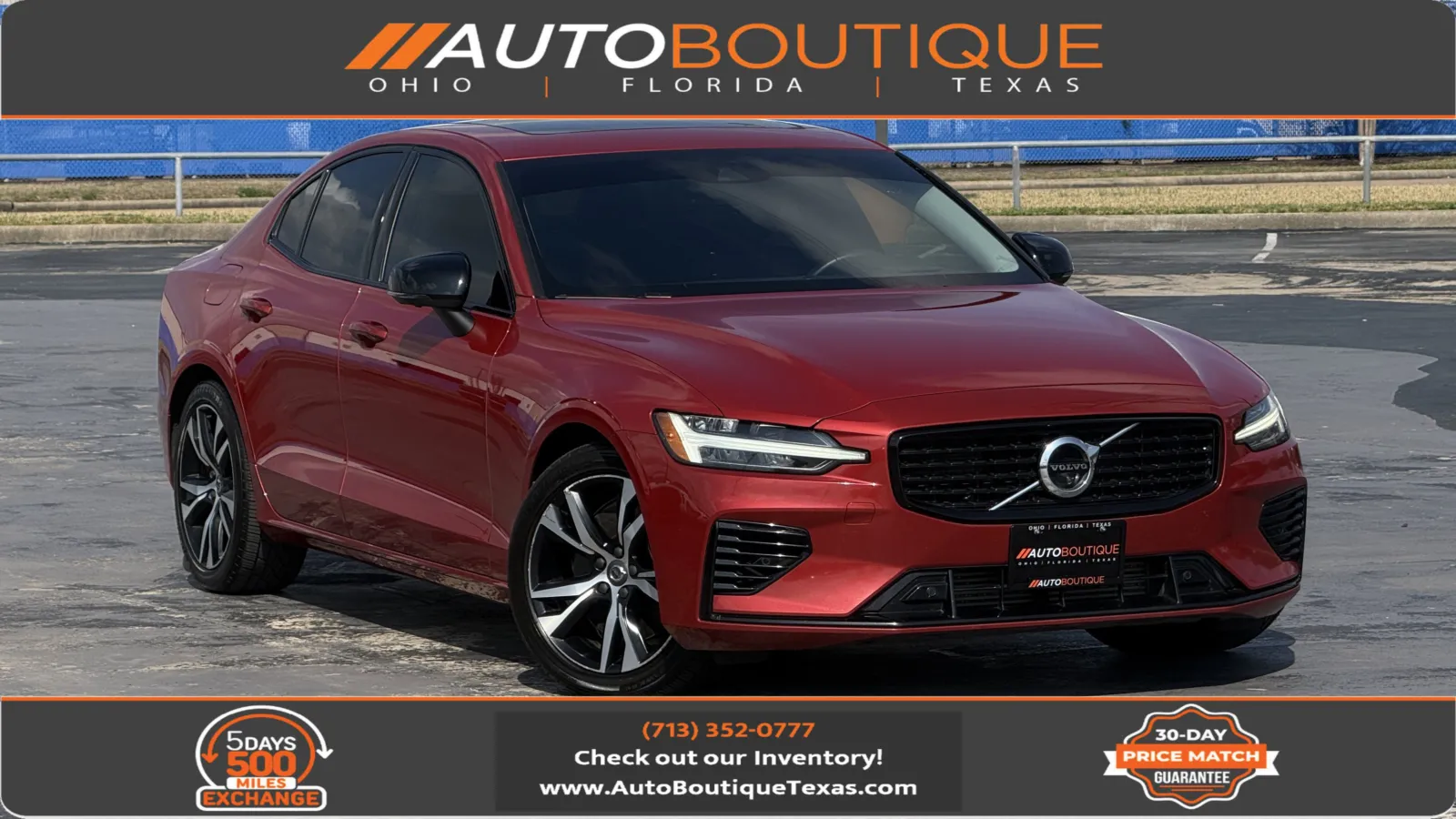 Red 2022 Volvo S60 Recharge Plug-In Hybrid R-Design Expression for sale in Alvin, TX