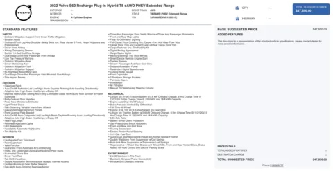 Photos of 2022 Volvo S60 Recharge Plug-In Hybrid R-Design Expression for sale in Alvin, TX at Auto Boutique Texas