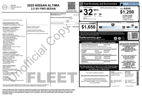 Photos of 2025 Nissan Altima SV for sale in Alvin, TX at Auto Boutique Texas