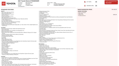 More photos of 2021 Toyota Sienna LE at Auto Boutique Texas, TX