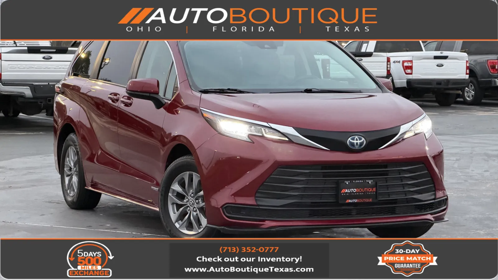 Red 2021 Toyota Sienna LE for sale in Alvin, TX