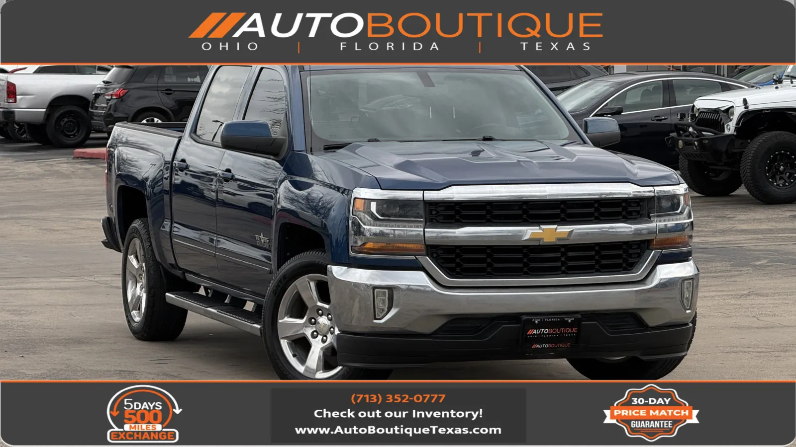 Blue 2017 Chevrolet Silverado 1500 LT for sale in Alvin, TX