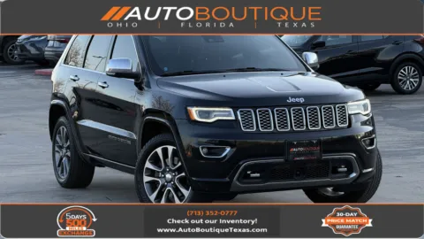 Black 2017 JEEP GRAND CHER Overland for sale in Alvin, TX