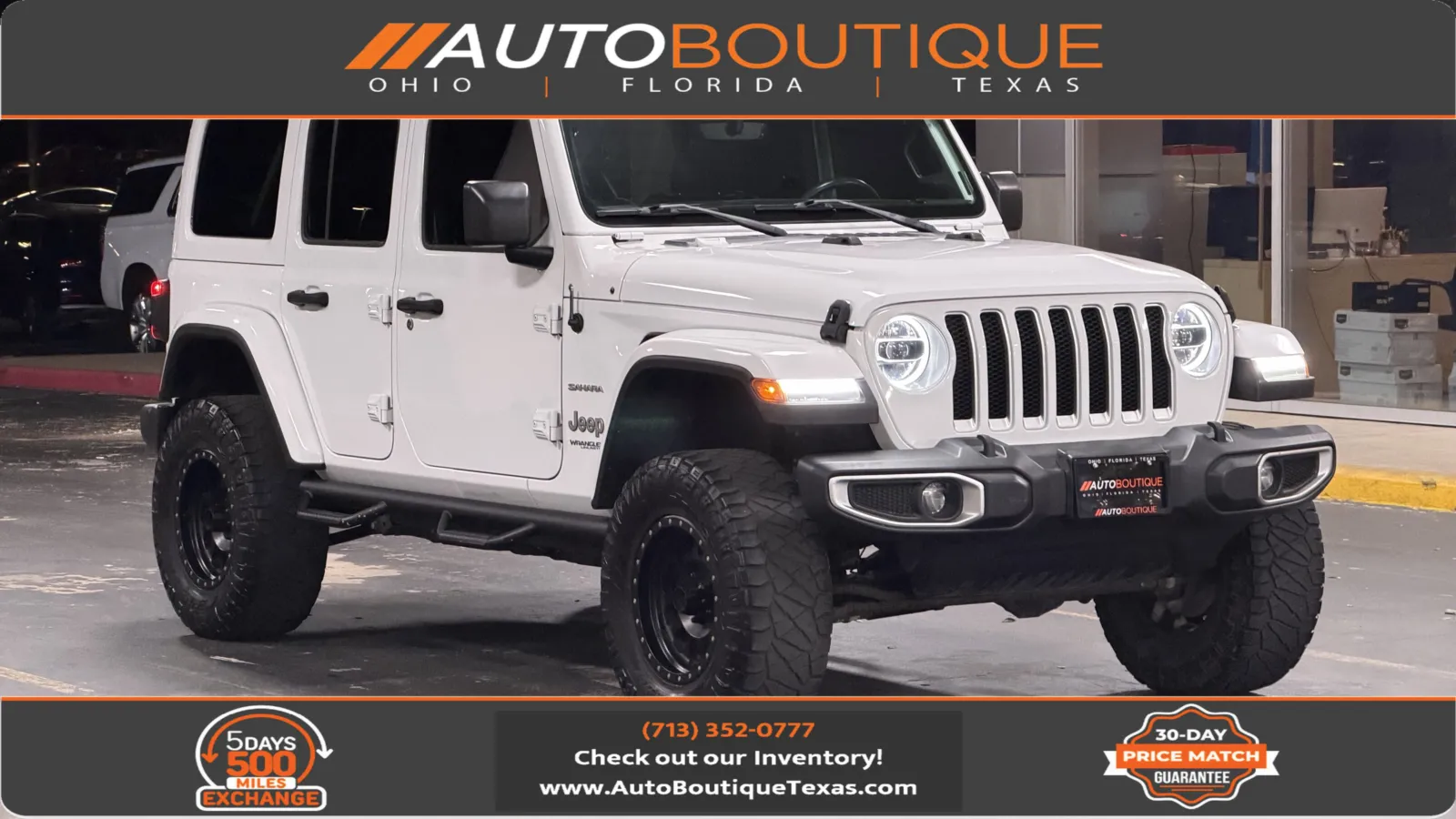 White 2018 Jeep Wrangler Unlimited Sahara for sale in Alvin, TX