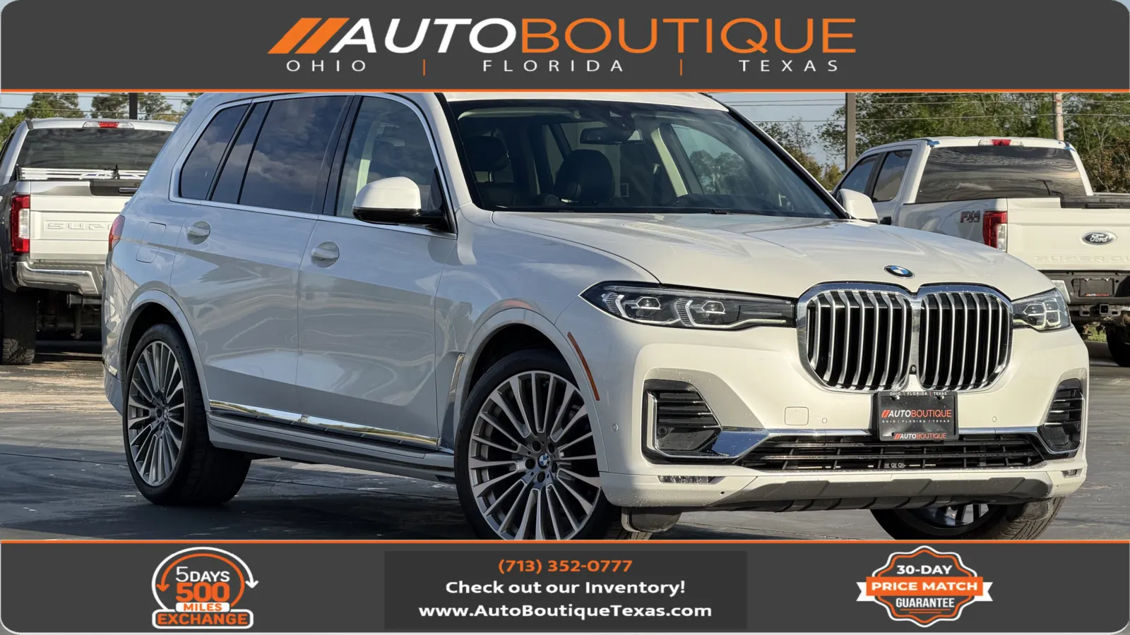 White 2021 BMW X7 xDrive40i for sale in Alvin, TX