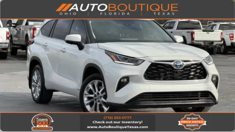 White 2023 Toyota Highlander Hybrid Limited for sale in Alvin, TX