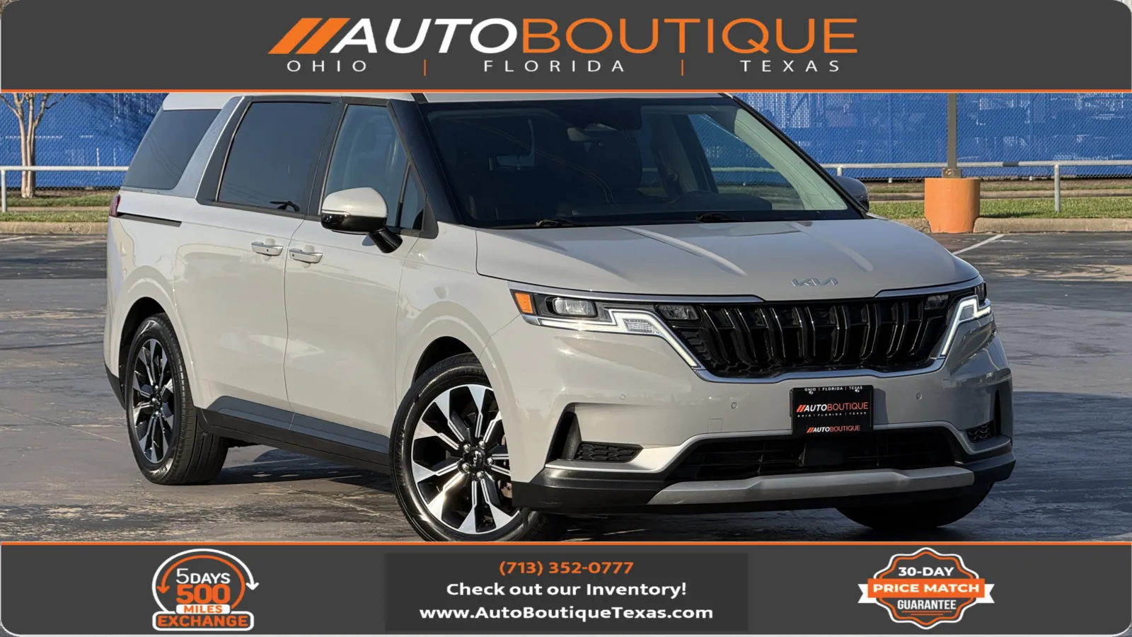 Silver 2022 Kia Carnival EX for sale in Alvin, TX