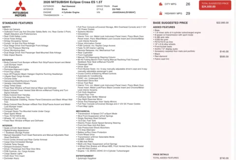 More photos of 2020 Mitsubishi Eclipse Cross ES at Auto Boutique Texas, TX