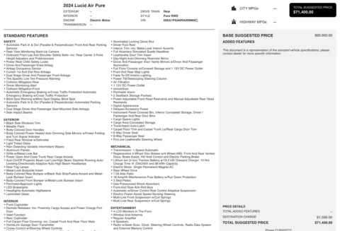 Photos of 2024 Lucid Air Pure for sale in Alvin, TX at Auto Boutique Texas