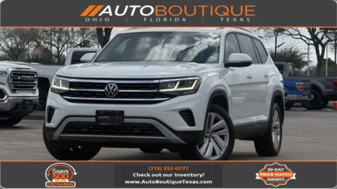 White 2021 Volkswagen Atlas 3.6L V6 SEL for sale in Alvin, TX