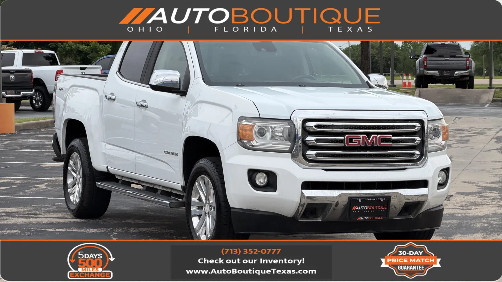 White 2017 GMC Canyon 4WD SLT for sale in Alvin, TX