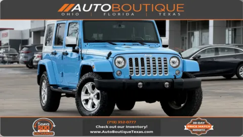 Blue 2017 Jeep Wrangler Unlimited Chief Edition for sale in Alvin, TX