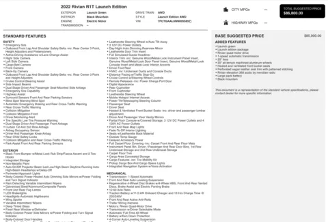 Photos of 2022 Rivian R1T Launch Edition for sale in Alvin, TX at Auto Boutique Texas