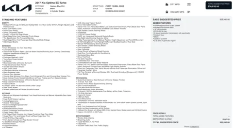 Photos of 2017 Kia Optima SX for sale in Alvin, TX at Auto Boutique Texas