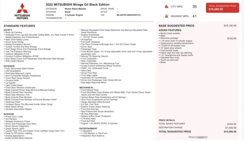 More photos of 2022 Mitsubishi Mirage G4 ES at Auto Boutique Texas, TX