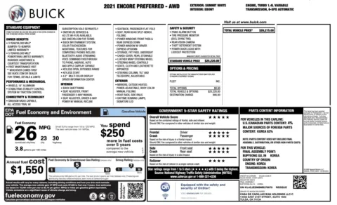 Photos of 2021 Buick Encore Preferred for sale in Alvin, TX at Auto Boutique Texas