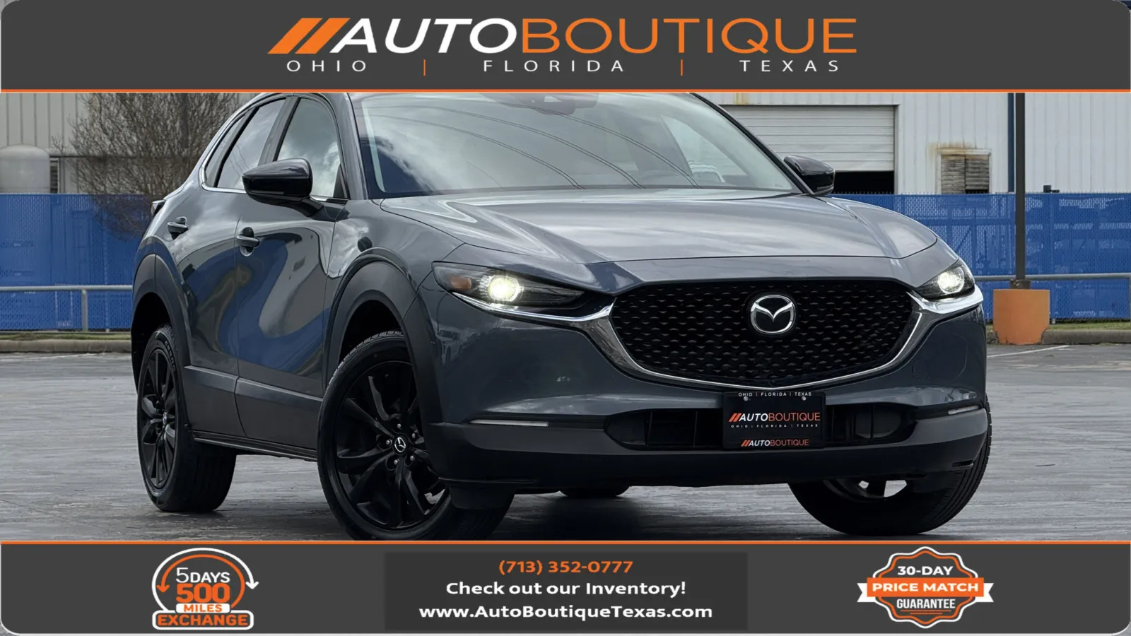 Gray 2023 Mazda CX-30 2.5 S Carbon Edition for sale in Alvin, TX