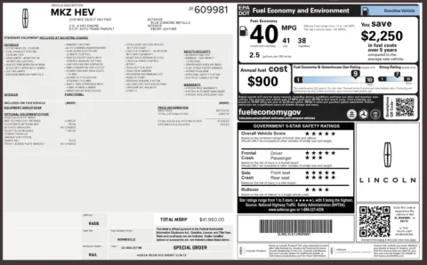 Photos of 2018 Lincoln MKZ Hybrid Select for sale in Alvin, TX at Auto Boutique Texas