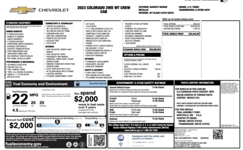 Photos of 2023 Chevrolet Colorado 2WD Work Truck for sale in Alvin, TX at Auto Boutique Texas