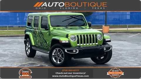 Green 2018 Jeep Wrangler Unlimited Sahara for sale in Alvin, TX