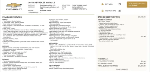 More photos of 2016 Chevrolet Malibu LS at Auto Boutique Texas, TX