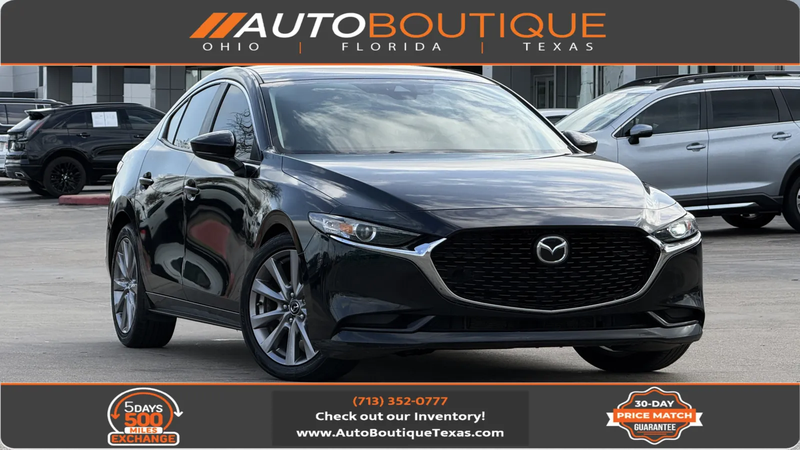 Black 2019 Mazda Mazda3 Sedan w Select Pkg for sale in Alvin, TX