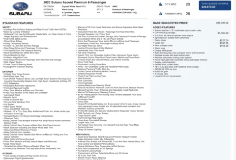 Photos of 2023 Subaru Ascent Premium for sale in Alvin, TX at Auto Boutique Texas