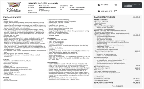 Photos of 2019 Cadillac CT6 Luxury AWD for sale in Alvin, TX at Auto Boutique Texas