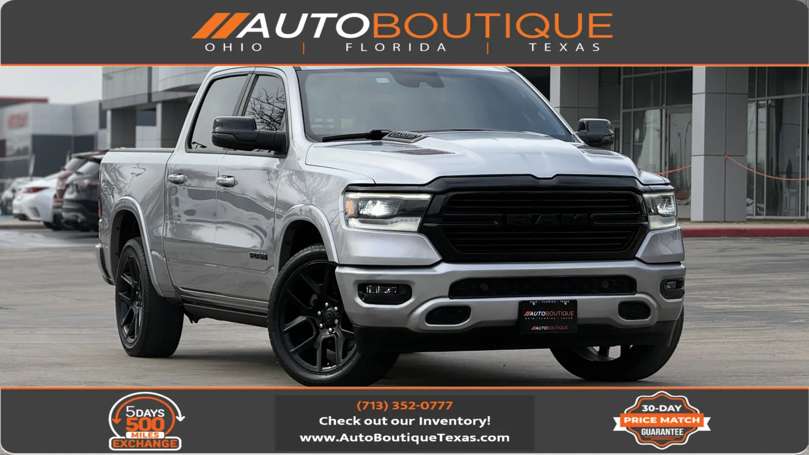 Silver 2022 Ram 1500 Laramie for sale in Alvin, TX