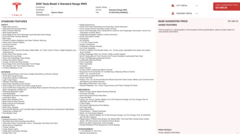 Photos of 2020 Tesla Model 3 Standard Range for sale in Alvin, TX at Auto Boutique Texas