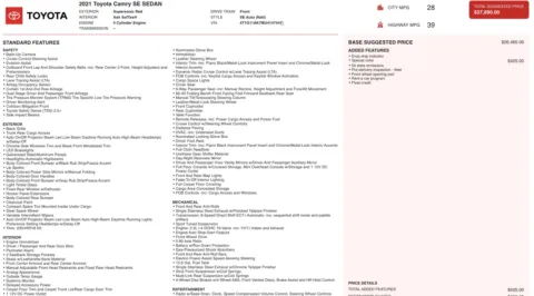 Photos of 2021 Toyota Camry SE Nightshade for sale in Alvin, TX at Auto Boutique Texas